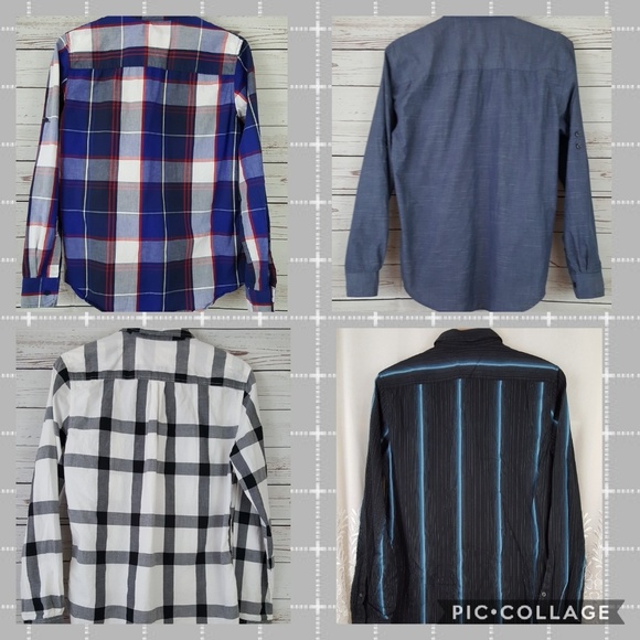 Bundle of 4 mens button down shirts S/M - Picture 2 of 6